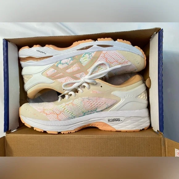 NIB ASICS Gel Kayano 24 Lite Show white/apricot ice sz 8 NWT - Picture 4 of 16